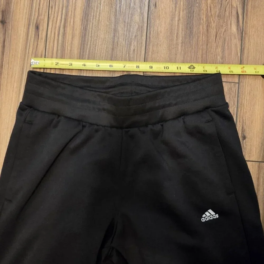 Adidas Mens Black Tapered Performance Track Pants Joggers Size Medium